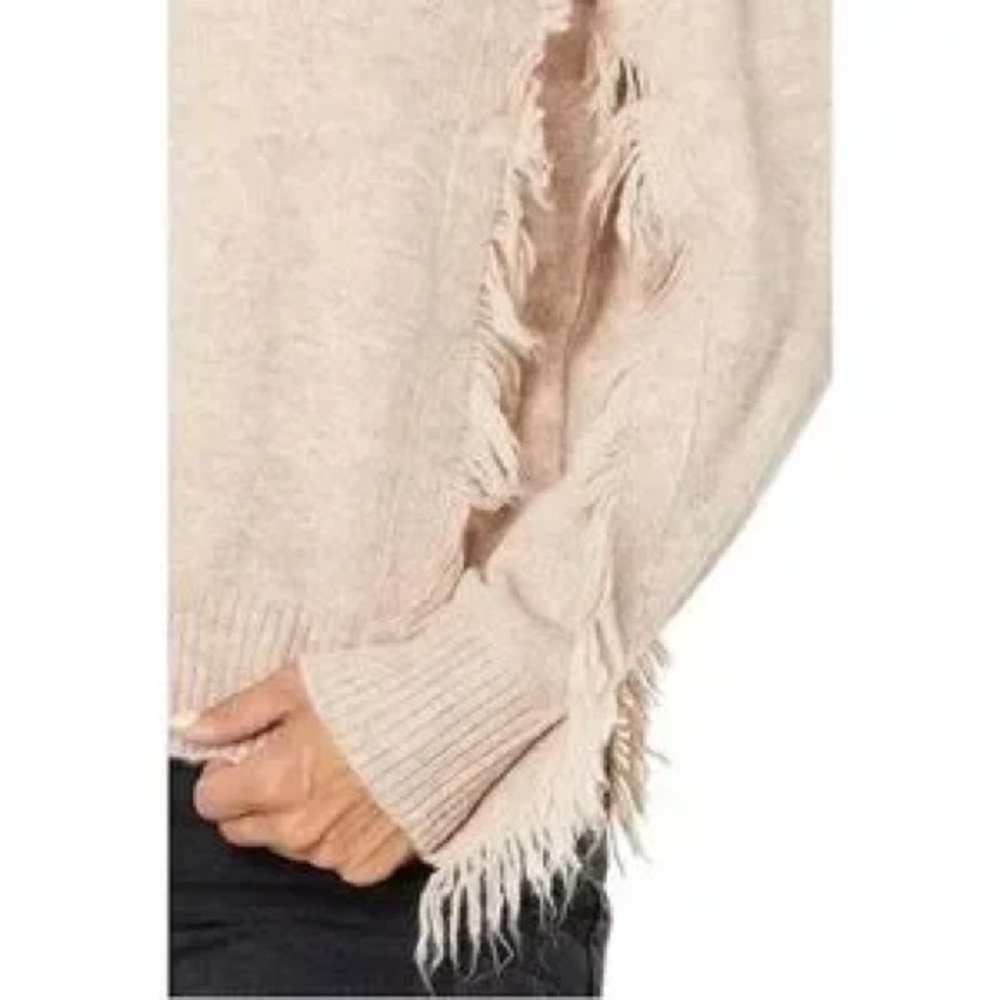Bishop + Young Makenzie Fringe Pullover Sweater Oversized Size XS - Picture 2 of 7